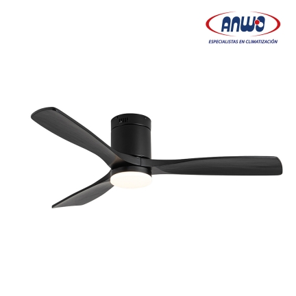 VENTILADOR TERRAZA MADERA VENTO ILLUMINATO COLOR NEGRO